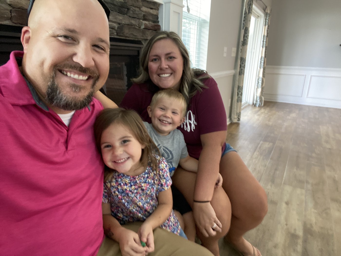 David Ammons with his wife and their two children